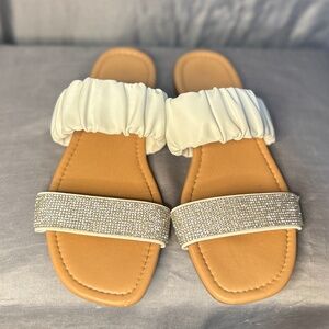 QUPID Glitz Double Strap Sandal